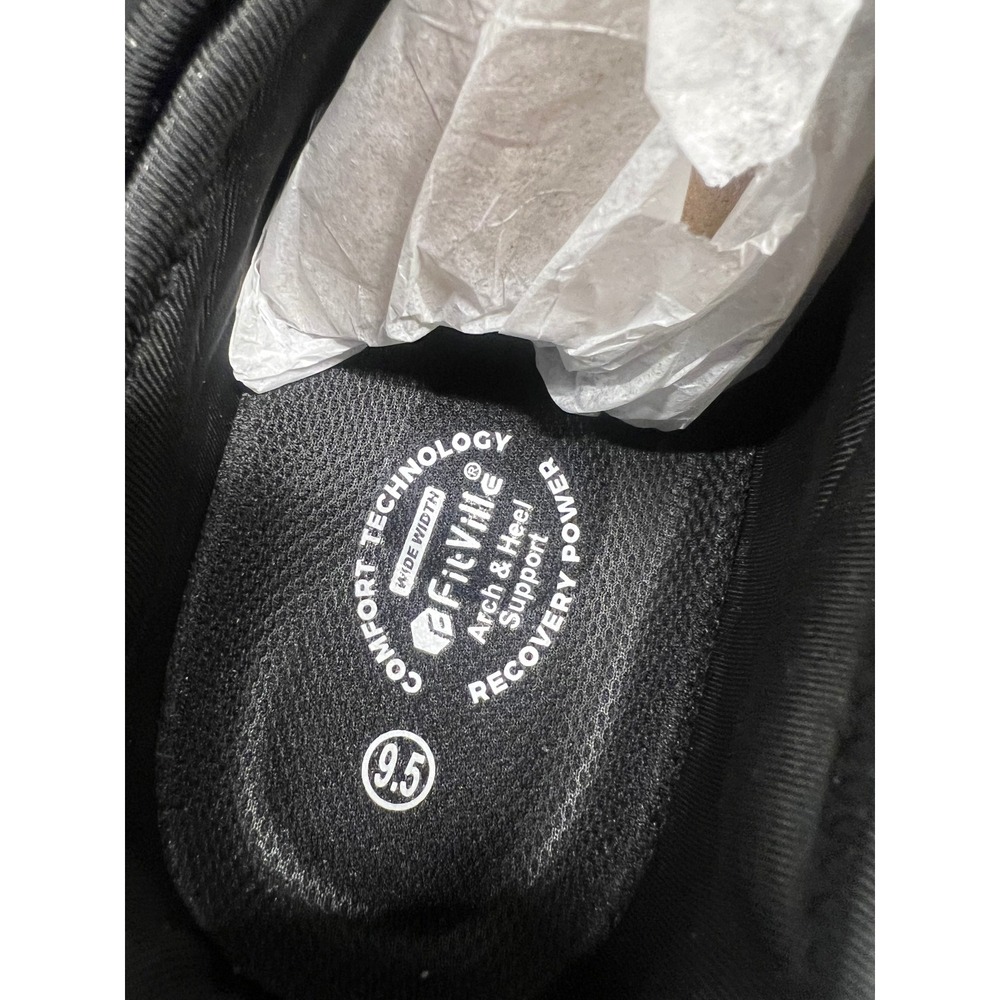 FitVille Easy Top Wings Walking Shoes Arch Support Diabetic Extra Wide Black 9.5 - Picture 6 of 7